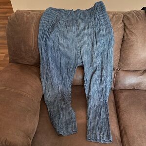 Free People Navy Striped Pants